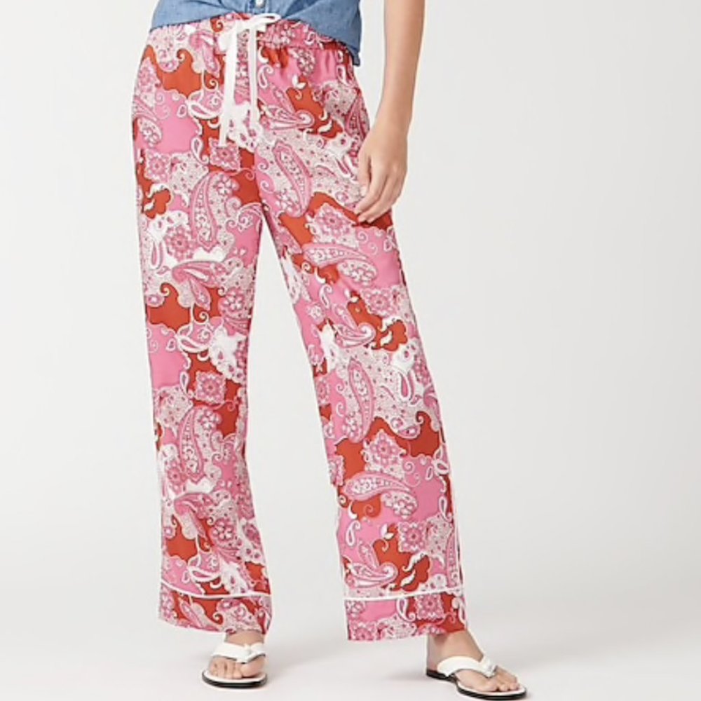 J Crew pant in vintage paisley 00 NWOT